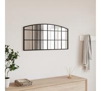 vidaXL Espejo de pared arco de hierro negro 80x40 cm