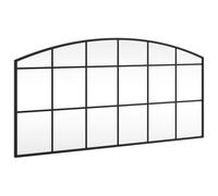 vidaXL Espejo de pared arco de hierro negro 100x50 cm