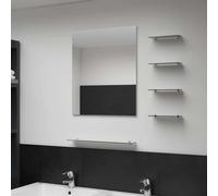 vidaXL Espejo de pared con 5 estantes plateado 50x60 cm