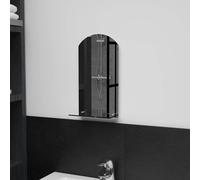vidaXL Espejo de pared con estante de vidrio templado 20x40 cm