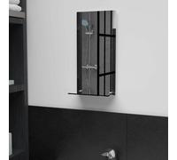 vidaXL Espejo de pared con estante de vidrio templado 20x40 cm