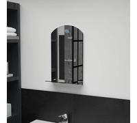 vidaXL Espejo de pared con estante de vidrio templado 30x50 cm