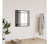 vidaXL Espejo de Pared Cuadrado con Marco, Hierro negro, Colgante 40x40 cm