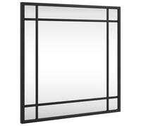 vidaXL Espejo de Pared Cuadrado con Marco, Hierro negro, Colgante 40x40 cm