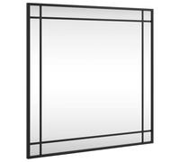 vidaXL Espejo de pared cuadrado 60x60 cm marco de hierro negro