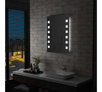 vidaXL Espejo de pared de baño con LED 60x80 cm