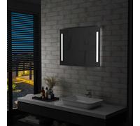 vidaXL Espejo de pared de baño con LED 80x60 cm