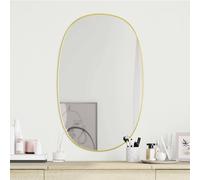 vidaXL Espejo de pared dorado 80x50 cm