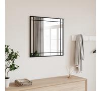 vidaXL Espejo de pared cuadrado 60x60 cm marco de hierro negro