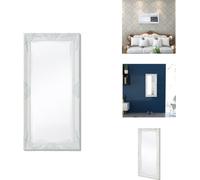 vidaXL Espejo de pared estilo barroco, 100x50 cm, blanco - Espejo