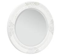vidaXL Espejo de pared estilo barroco blanco 50 cm