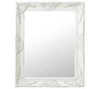 vidaXL Espejo de pared estilo barroco blanco 50x60 cm