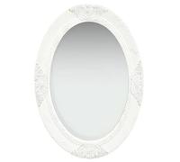 vidaXL Espejo de Pared Estilo Barroco Blanco 50x70 cm