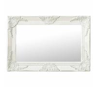 vidaXL Espejo de pared estilo barroco blanco 60x40 cm