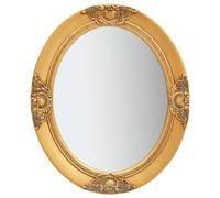 vidaXL Espejo de Pared Estilo Barroco Rectangular Colgante Armario Baño Antiguo Retro Consumo de Maquillaje Decoración Hogar Dorado 50x60 cm