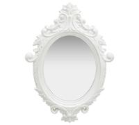 vidaXL Espejo de pared estilo castillo blanco 56x76 cm