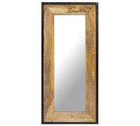 vidaXL Espejo de pared de madera maciza de mango 110x50 cm