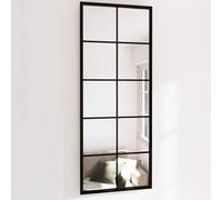 vidaXL Espejo de Pared Metal Negro 100x40 cm