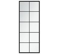 vidaXL Espejo de Pared Metal Negro 100x40 cm