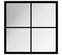 vidaXL Espejo de pared metal negro 40x40 cm