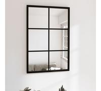 vidaXL Espejo de pared metal negro 60x40 cm