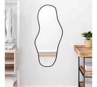 vidaXL Espejo de pared negro 100x45 cm