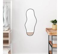 vidaXL Espejo de pared negro 70x30 cm