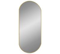 vidaXL Espejo de Pared Ovalado Colgante Decoración Dormitorio Habitación Salón Sala de Estar Pasillo Tocador Cuarto de Baño Entrada Dorado