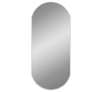 vidaXL Espejo de Pared Ovalado Colgante Decoración Dormitorio Habitación Salón Sala de Estar Pasillo Tocador Cuarto de Baño Entrada Plateado