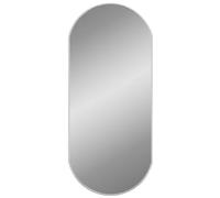 vidaXL Espejo de Pared Ovalado Colgante Decoración Dormitorio Habitación Salón Sala de Estar Pasillo Tocador Cuarto de Baño Entrada Plateado