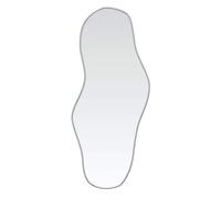 vidaXL Espejo de pared colgante 100x45 cm plateado