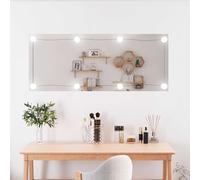 vidaXL Espejo de pared rectangular con luces LED vidrio 40x100 cm