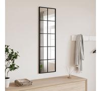 vidaXL Espejo de pared rectangular de hierro negro 30x100 cm