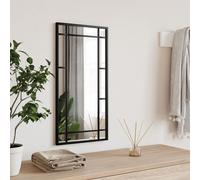 vidaXL Espejo de pared rectangular de hierro negro 30x60 cm