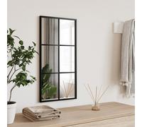 vidaXL Espejo de Pared Rectangular, Espejo con Marco, Espejo Colgante, Decoración para Dormitorio Pasillo Salón Baño Recibidor, Hierro Negro