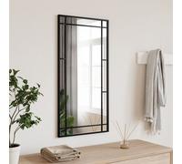 vidaXL Espejo de pared rectangular 40x80 cm con marco de hierro negro