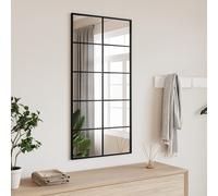 vidaXL Espejo de pared rectangular de hierro negro 50x100 cm