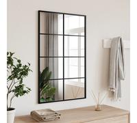 vidaXL Espejo de pared rectangular de hierro negro 50x80 cm