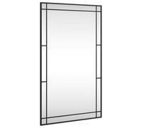 vidaXL Espejo de pared rectangular de hierro negro 60x100 cm