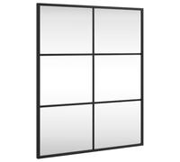 vidaXL Espejo de pared rectangular de hierro negro 50x60 cm