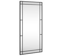vidaXL Espejo de pared rectangular con marco de hierro negro 50x100 cm