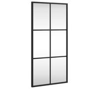 vidaXL Espejo de Pared Rectangular, Espejo con Marco, Espejo Colgante, Decoración para Dormitorio Pasillo Salón Baño Recibidor, Hierro Negro