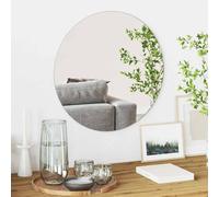 vidaXL Espejo de pared redondo Ø 50 cm, vidrio templado sin marco para baño