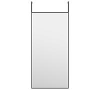 vidaXL Espejo de puerta cristal y aluminio negro 30x60 cm