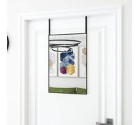 vidaXL Espejo de Puerta Cristal y Aluminio Negro 40x60 cm