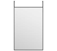 vidaXL Espejo de Puerta Cristal y Aluminio Negro 40x60 cm