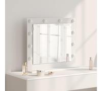 vidaXL Espejo de Tocador 60 x 55 x 18 cm Cristal y Madera Estructurada