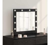 vidaXL Espejo de Tocador Rectangular Roble Negro 60 x 55 x 18 cm