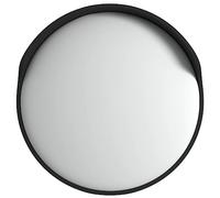 vidaXL Espejo de tráfico Convexo para Exterior, Negro, Ø45 cm, policarbonato
