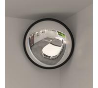vidaXL Espejo de tráfico convexo para interiores, acrílico negro Ø40 cm